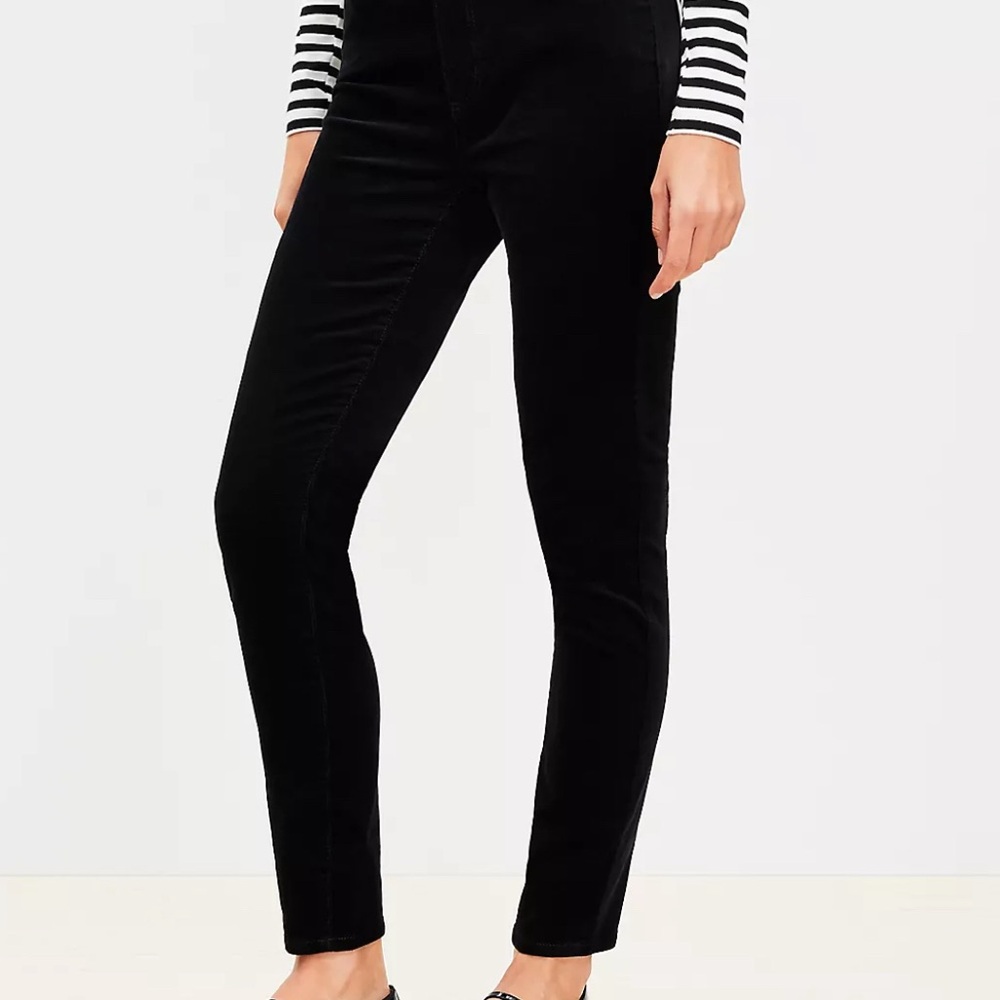 Loft Skinny Pants in Corduroy Black, 28